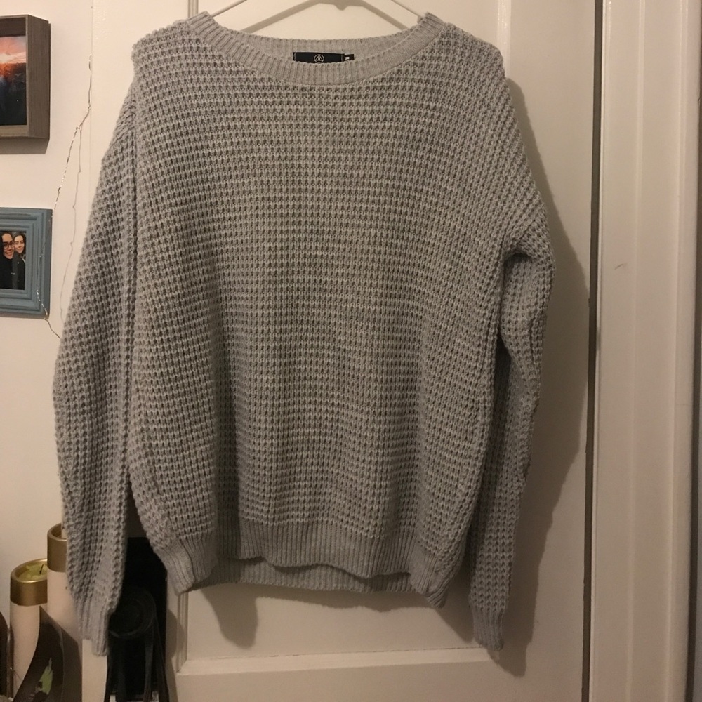 Grey Chunky Sweater from Missguided